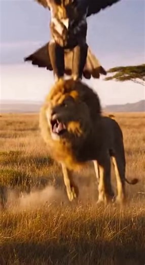Crowned Eagle Captures Lion in Stunning Wildlife Moment