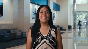Hispanic Heritage Month Student Feature: Danielle Guerra is a visual communication design major at UT Arlington. She is a first-generation college student and is also involved in the UTA Ambassadors program. In addition, she is the student artist who designed Carlisle, UTA’s 15th spirit horse, inspired by UTA's long military history. | The University of Texas at Arlington