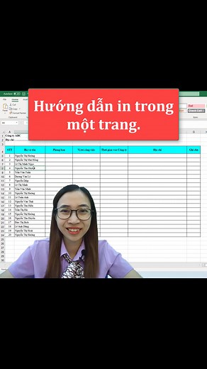 Mẹo chỉnh trang in trong 1 trang giấy trong excel. #excel #exceltips #tinhocvanphong | Nguyễn Thị Hường