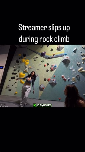 KickClipper on Instagram: "Streamer slips up during rock climb"