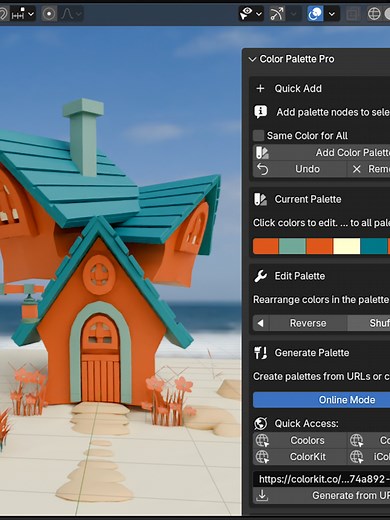 Importing Color Palettes from ColorKit to Blender