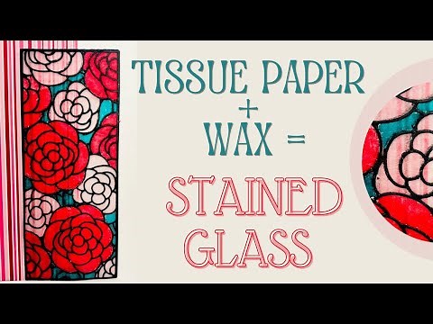 Making Stained Glass Windows with Tissue Paper & Wax