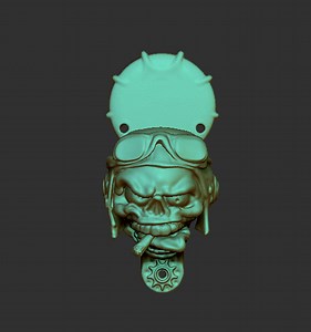 MOTORCYCLE HELMET HOLDER - WALL HANGER - ZOMBIE RIDER