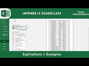 👉 Excel : Imprimer le Quadrillage / Cadrillage de vos Tableaux #Excel #QuadrillageExcel
