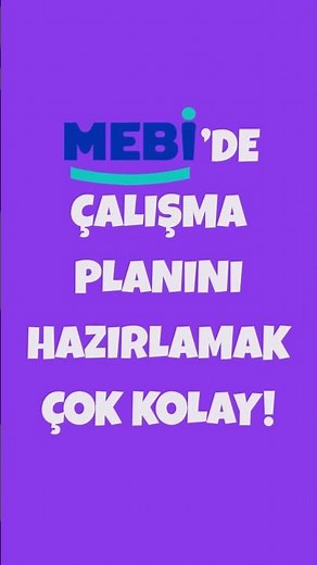 MEBİ - Çalışma Planını Yapay Zeka Destekli MEBİ ile Hazırla