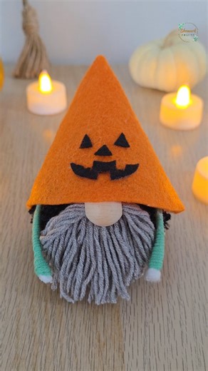 DIY Halloween Gnome 🎃 Halloween Yarn Craft Idea #halloweencrafts #easycrafts #halloweendecoration #halloweenseason #spookyseason | Shemark Crafts