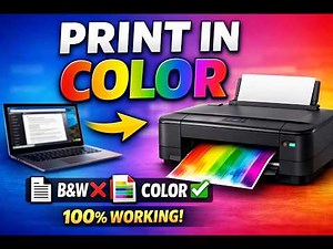 How to Print in Color from PC or Laptop | Fix Black & White Printing Problem