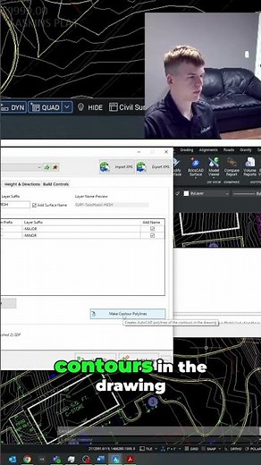 AutoCAD Polylines: Convert Contours in Seconds! #shorts