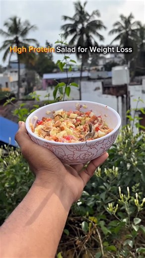 Suriya on Instagram: "High Protein Salad for Weight Loss 😋 Follow and comment “protein ”I will send the personalised diet plan in Dms"