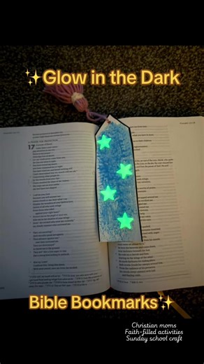 Glow-in-the-Dark Bible Bookmark Craft for Kids