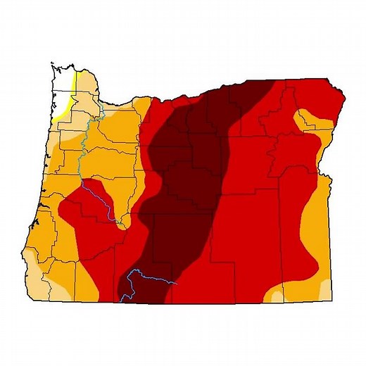 Time-lapse: Oregon's drought conditions between March 30, 2021 and April 4, 2023