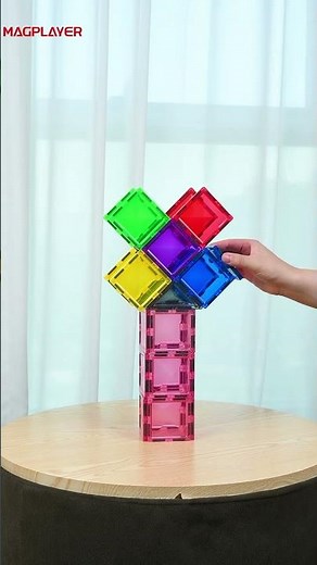 Building a Magnetic Tile Windmill: STEM Fun with Magplayer! 🌬️ #magplayer