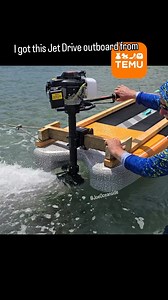 I got this little Jet Drive outboard from @temu and it was only $280 when I bought it. I put it on a small inflatable fishing boat that I built. #boat #boating #fishingboat #fishingkayak #kayakfishing | Joe Oceanside
