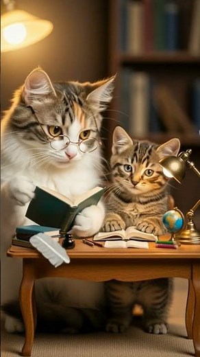 Smart Cat Reading a Book 🤓📖 | Cute & Funny Cat