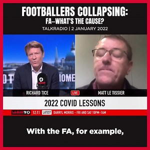 The images of footballers collapsing with chest pains, cardiac arrest and respiratory issues make us ask: what investigations are the FA/UEFA/FIFA doing to find the cause? Or do they really dismiss it as a "statistical cluster"? Richard Tice speaks with Matt Le Tissier. | Reform UK
