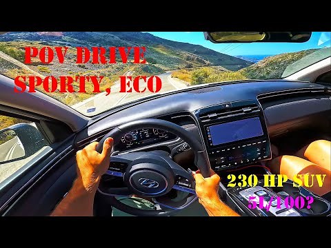 Hyundai TUCSON 2023 HEV 230 hp | POV Test Drive | Fuel Consumption Real Life
