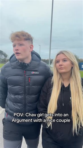 When the chav girl gets into an argument with a nice couple #fyp #foryou #foru #foryourpage #funny #fblifestyle | Brandon & Daisy