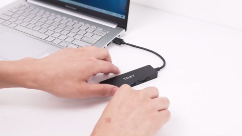 USB Hub 3.0, TSUPY 5 in 1 Multiport Adapter USB 3.0 Hub with SD Micro SD Card Reader, 3 USB 3.0 Ports Compatible for Laptop, MacBook, PC, Printer,Surface Pro, USB Flash Drives