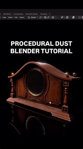 Will Urquhart on Instagram: "Quick tutorial covering procedural dust in blender! An easy trick to add realism to any object! Check out the dusty addon on blender market as well and get 65% off using code HOHO"