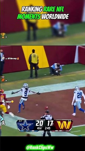 Ranking Rare NFL Moments Worldwide🔥(Last One Too Tuff😤) [credits:@goatyrunner] #ranked #nfl