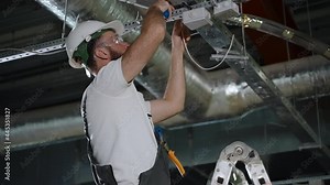 Installation of electrical system inside industrial building