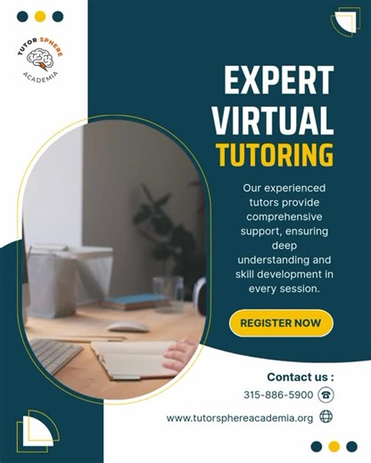 Tutor Sphere Academia on Instagram: "✨ Results-Driven Online Tutoring with Expert Guidance – Tutor Sphere Academia ✨ 💻 Personalized K–12 virtual tutoring in Math, English, Science & Reading Comprehension 👩‍🏫 Highly qualified educators | 🎯 Customized learning plans | 📈 Proven academic improvement We turn challenges into confidence through engaging, one-on-one online instruction. 💡 Approved ESA Vendor Use your Education Savings Account (ESA) to access high-quality virtual tutoring with ease.