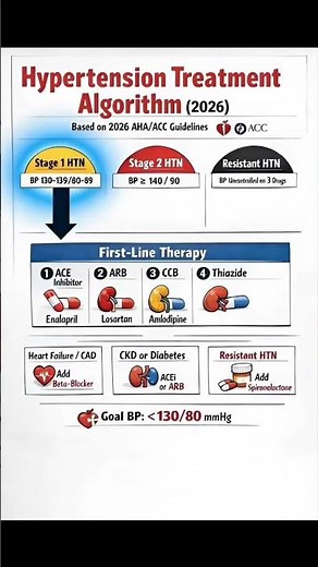 Hypertension Treatment Guideline 2026 #fcps #htn
