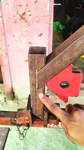 How to connect the starting pipe while making a staircase railing #welder #welding