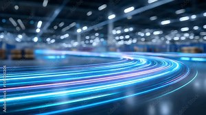 State-of-the-art logistics hub featuring cutting-edge robotic picking and automation systems.