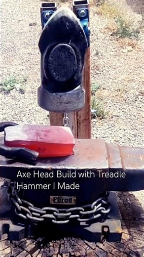 Axe Head Build using Treadle Hammer I Built