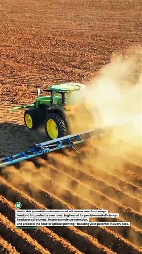 Precision Soil Leveler in Action 🚜💨 #SmartFarming #TractorPower #AgriTech