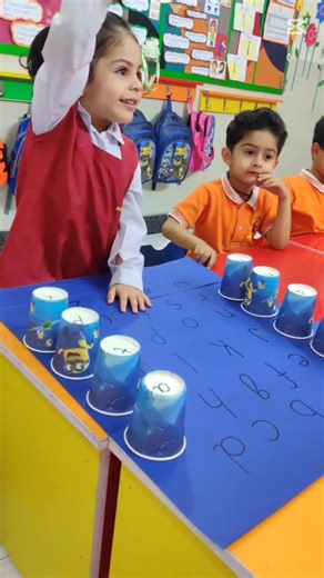 HCD Pre-nursery students explored alphabets through fun perceptual activities! They enjoyed tracing letters, going on alphabet scavenger hunts. These engaging experiences helped develop their recognition and fine motor skills. Learning alphabets has never been more exciting! | Mazen Schools Wapda Town Campus Lahore
