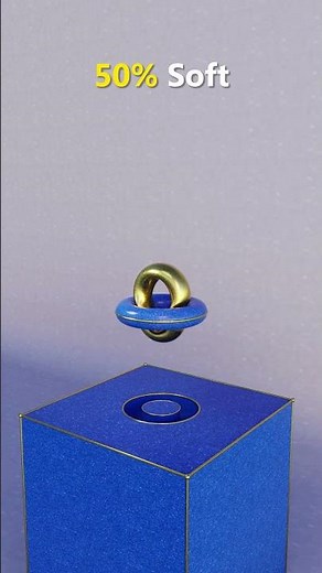 0% vs 100% Soft Torus Physics Simulation ✨
