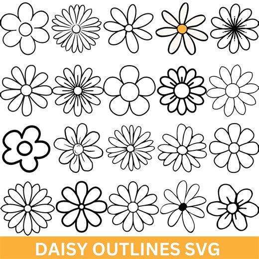 Daisy SVG Bundle: Flower Cut Files for Cricut (digital Download) - Etsy