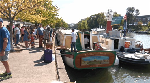 Replica of first Erie Canal boat, the Seneca Chief, recreates historic 500-mile journey