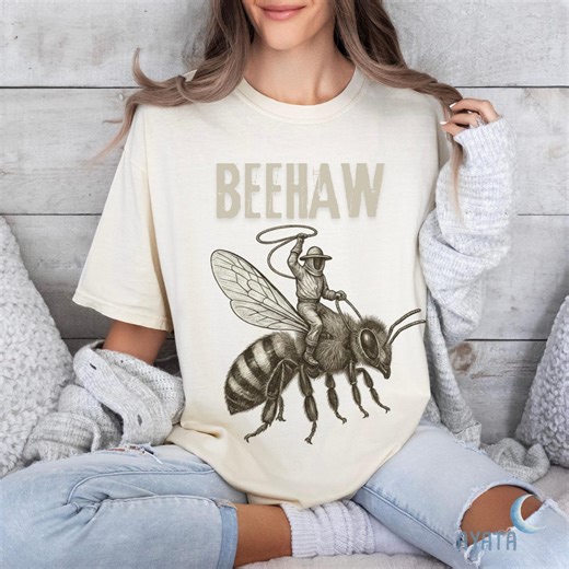 Comfort Colors® Beehaw Shirt – Funny Western Bee Cowboy Tee, Vintage Rodeo Graphic, Country Humor T-shirt - Etsy