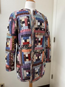 Handmade Patchwork Quilted Jacket: Open Front, Interior Pockets - Etsy