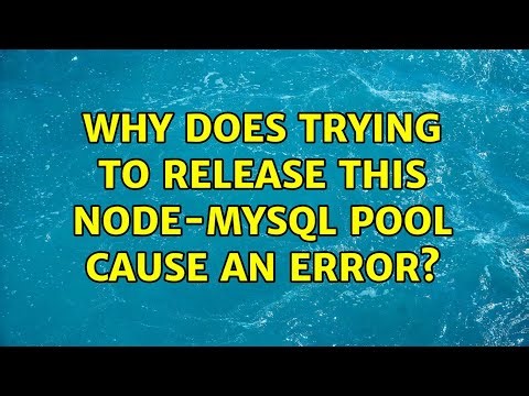 Why does trying to release this Node-MySQL pool cause an error?