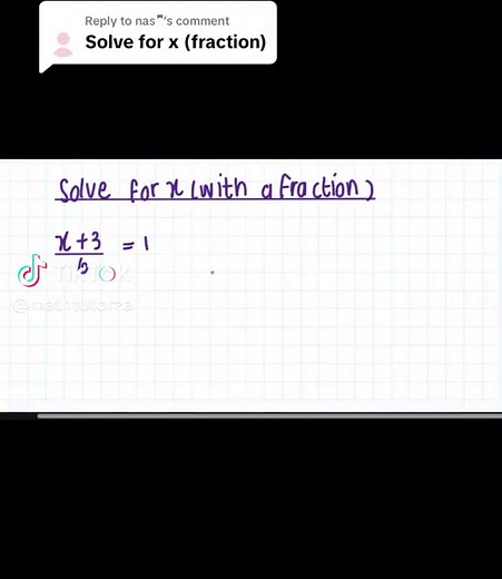 Solving for X with Fractions: Step-by-Step Math Tutorial
