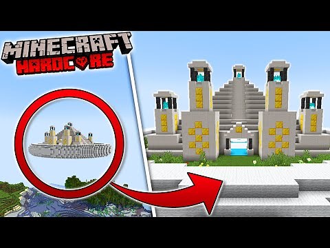 I Built a SKY TEMPLE in Minecraft Hardcore