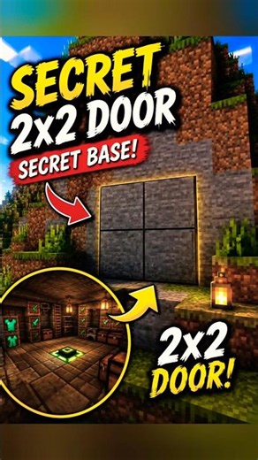 😱 Hidden Mountain Secret Base in Minecraft! 🔥 #minecraft #minecraftshorts #mcpe