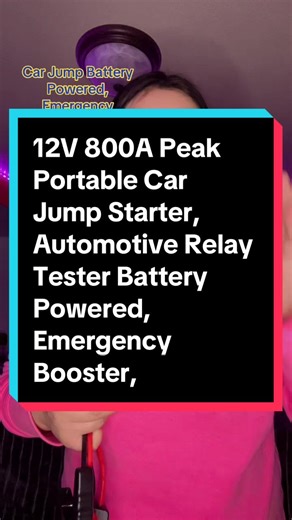 12V 800A Peak Portable Car Jump Starter, Automotive Relay Tester Battery Powered, Emergency Booster, Car Power Bank Jumper, Vehicle, Car Starter for Up To 3L Gasoline Car Starter#carjump #batterypowered #jumper #carstarter #powerbank