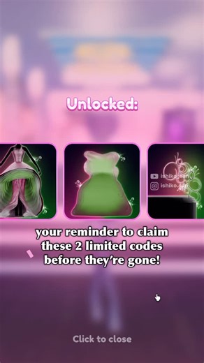 ishiko ♡ on Instagram: "Make sure to claim them soon!💗 #dresstoimpress #robloxdresstoimpress #dti #explorepage #outfithacks #outfitideas #roblox #robloxreels #wickedforgood"