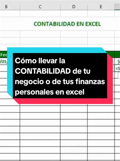 Cómo llevar la CONTABILIDAD de tu negocio o de tus finanzas personales en exce #cursoexcel #exceltips #excel #exceltutorial #excelonline