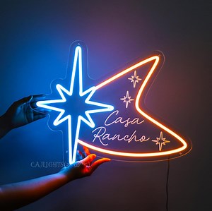 Custom Mid Century Starburst Neon Sign: Vintage Home Decor - Etsy