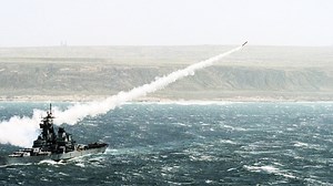 When a battleship destroyed a tank with naval gunfire