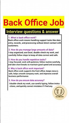 Top 5 Back Office Job Interview Questions & Answers | Back Office Interview Tips | The jobs zone