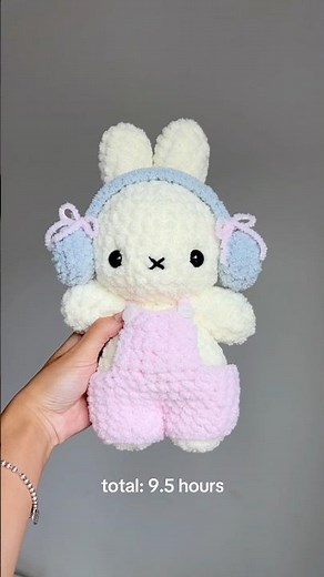how long it takes me to crochet a miffy plush 🐰 pattern by me!