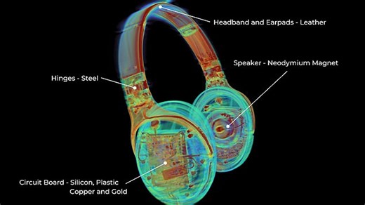 Scans show the valuable materials inside waste electronics