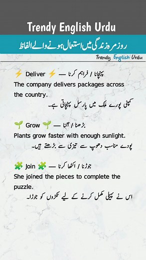 21K views · 160 reactions | Daily Words meaning in Urdu with examples #learning #viral # | Trendy English Urdu | Facebook
